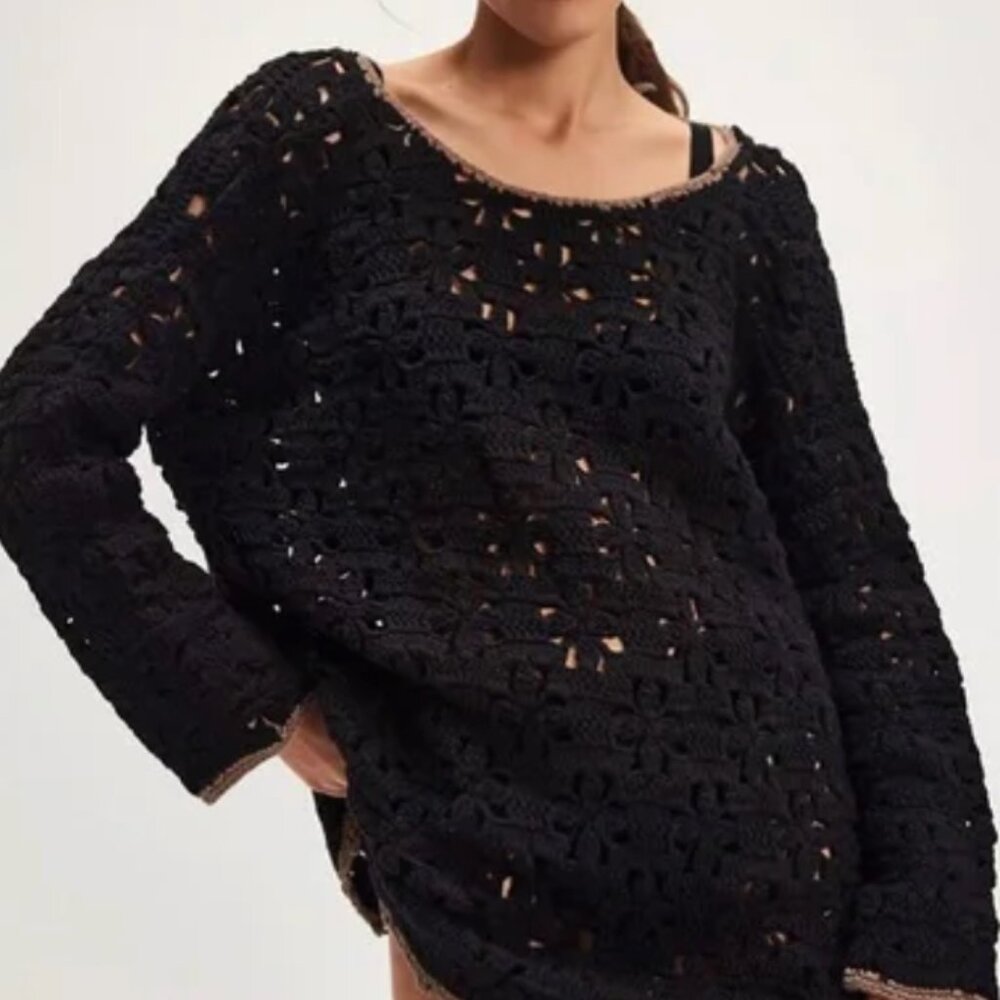 BNWT Free People Rue Crochet Tunic